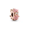 Charm Femme PANDORA CLIP MARGUERITE ROSE Doré Rose 14 Carats