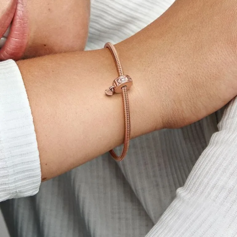 Charm Femme Pandora Moments Clip Pendant Scintillant Cœurs de l'Infini 782253C01