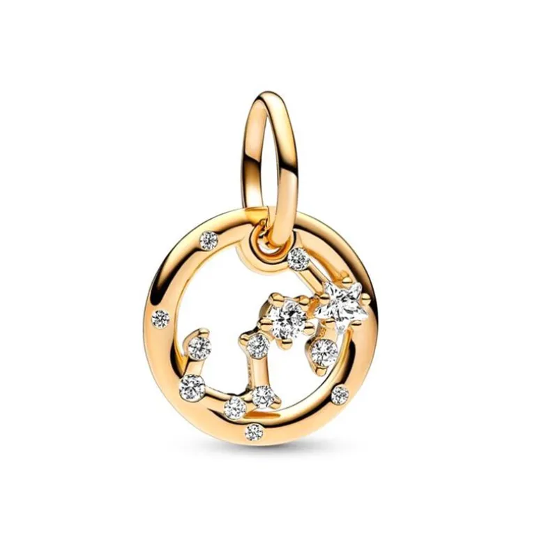 Charm Femme PANDORA PENDANT SIGNE DU SCORPION Doré 14 Carats