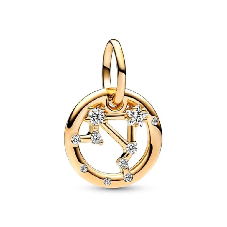 Charm Femme PANDORA PENDANT SIGNE DE LA BALANCE Doré 14 Carats