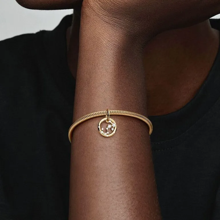 Charm Femme PANDORA PENDANT SIGNE DU SCORPION Doré 14 Carats