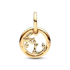 Charm Femme PANDORA PENDANT SIGNE DU SCORPION Doré 14 Carats