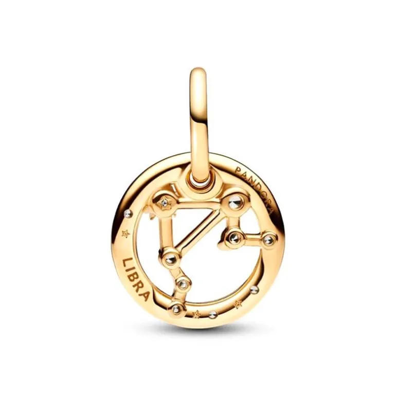 Charm Femme PANDORA PENDANT SIGNE DE LA BALANCE Doré 14 Carats