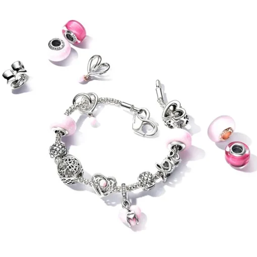 Charm Pandora Cœur Ruban Bimatière 783242C01