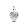 Charm Pandora Pendant Cœur d'Amour Gravable 793604C01