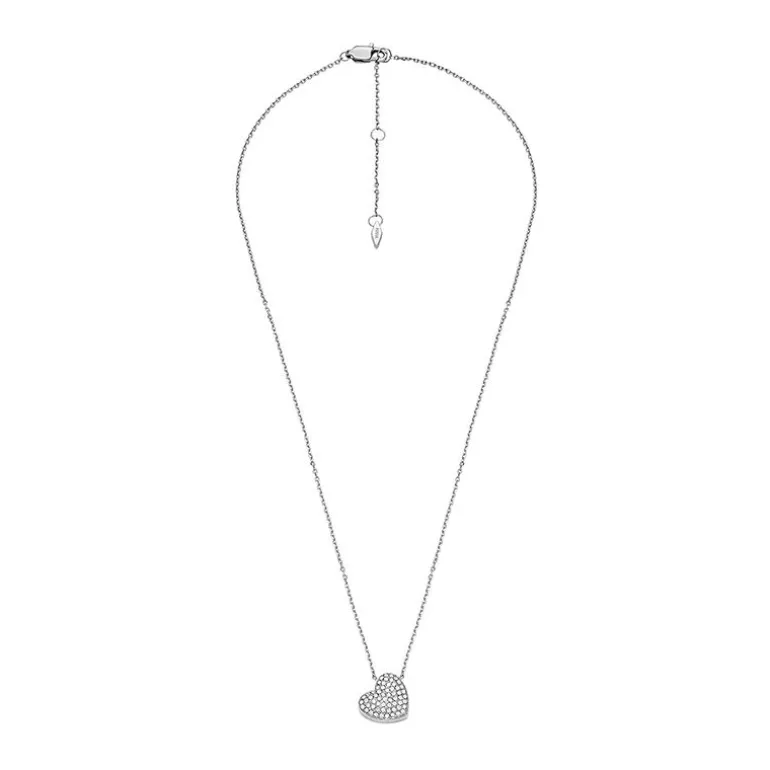 Collier Femme Fossil Cœur scintillant Sadie Acier Argenté JF04674040