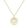 Collier femme cercles empierrés EDORA PLAQUE OR et oxydes