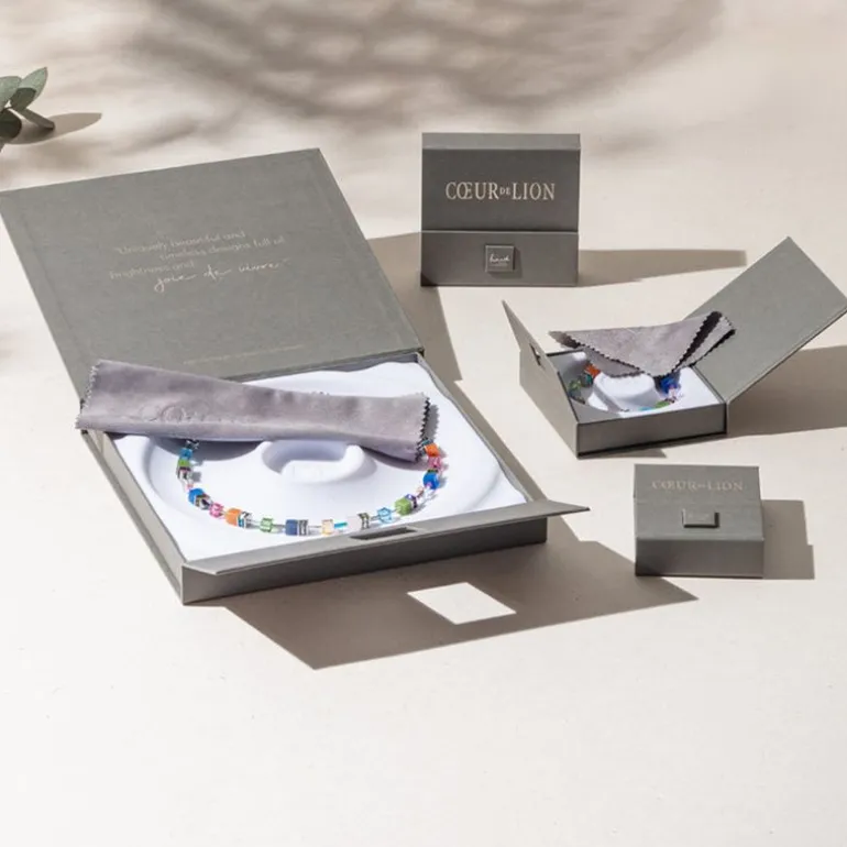 Collier Femme CŒUR DE LION GEOCUBE® ICONIC PRECIOUS MULTICOLOUR BOHO Acier Inoxydable