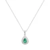 Collier Femme EDORA Argent Spinelle Verte