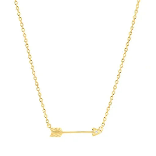 Collier femme flêche EDORA PLAQUE OR et oxyde