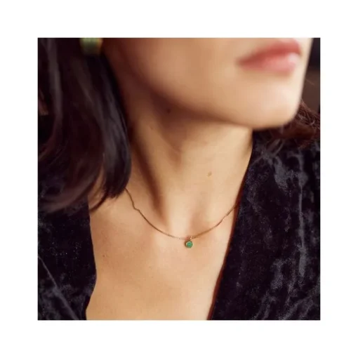 Collier Femme Flowers for Zoé Courmayeur Doré et Vert COURMAYEUR503TU
