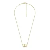 Collier Femme Fossil Heritage D-Link Acier doré et Brillants JF04582710