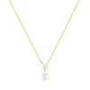 Collier Femme Goutte PLAQUE OR Jaune et Oxydes