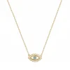 Collier Femme œil de protection PLAQUE OR Jaune