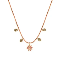 Collier Femme LES CADETTES CORAL PAMPILLES FLEUR DE LOTUS Laiton Doré
