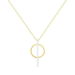 Collier Femme Multi-pierres PLAQUE OR Jaune et Oxydes