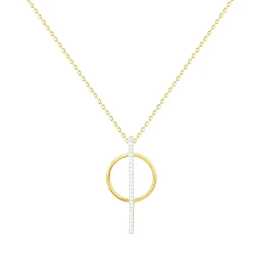 Collier Femme Multi-pierres PLAQUE OR Jaune et Oxydes