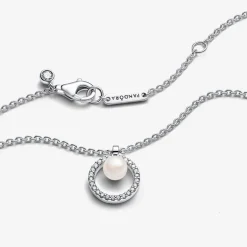 Collier Femme Pandora ARGENT 925/1000 Perle de Culture d'Eau Douce Traitée & Pavé 393165C01-45