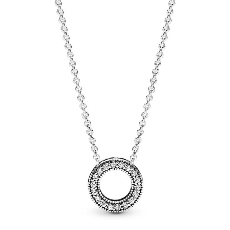 Collier Femme PANDORA CERCLE PAVÉ SIGNATURE Argent 925/1000