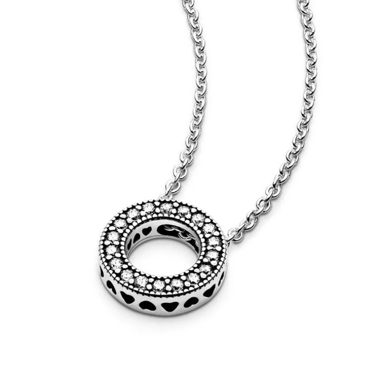 Collier Femme PANDORA CERCLE PAVÉ SIGNATURE Argent 925/1000