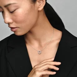 Collier Femme PANDORA CERCLE PAVÉ SIGNATURE Argent 925/1000