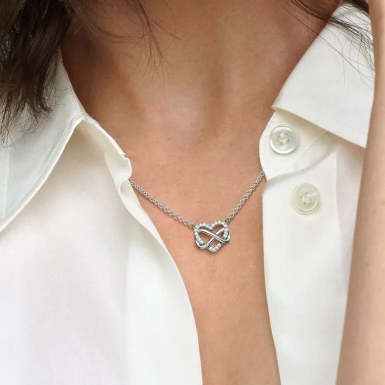 Collier Femme PANDORA CŒUR INFINI SCINTILLANT Argent 925/1000