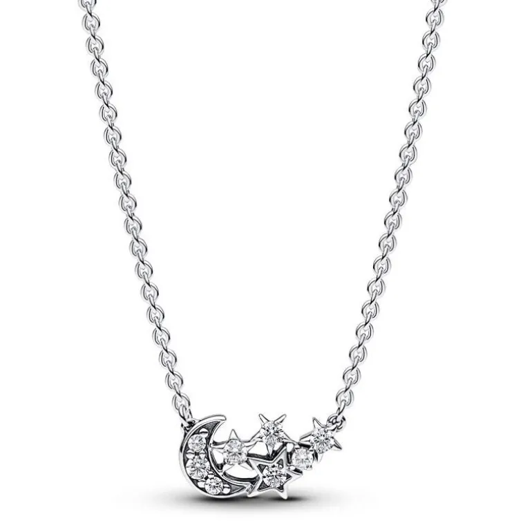 Collier Femme Pandora Moments Lune & Étoile Scintillantes 392991C01