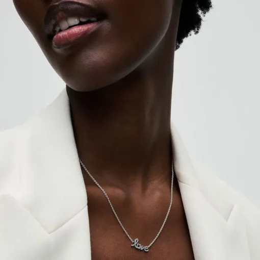 Collier Femme Pandora Moments Amour Manuscrit Étincelant 393076C01