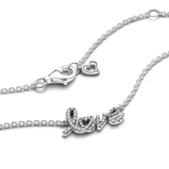 Collier Femme Pandora Moments Amour Manuscrit Étincelant 393076C01
