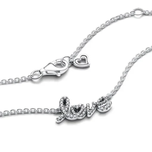 Collier Femme Pandora Moments Amour Manuscrit Étincelant 393076C01