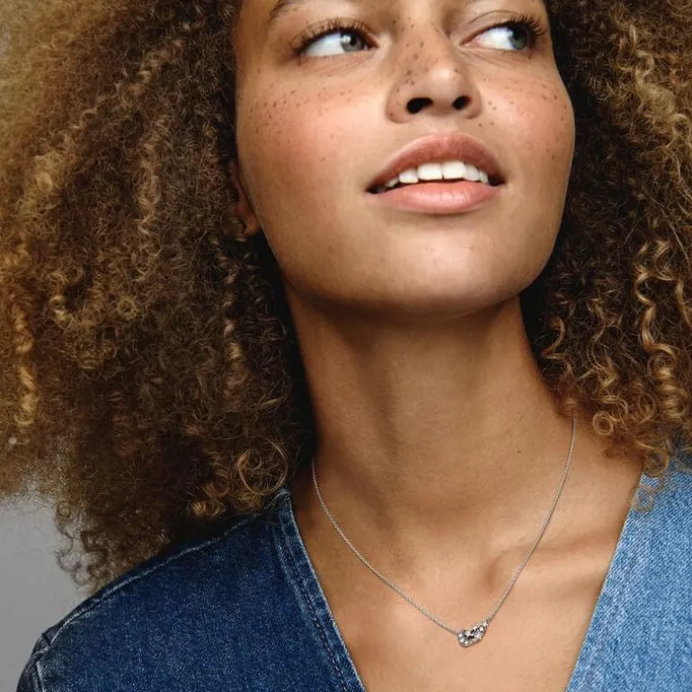 Collier Femme Pandora Moments Lune & Étoile Scintillantes 392991C01