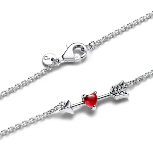 Collier Femme Pandora Moments Flèche & Cœur en Verre de Murano 393669C01