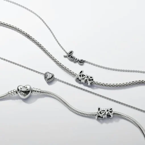 Collier Femme Pandora Moments Amour Manuscrit Étincelant 393076C01
