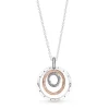 Collier Femme Pandora Signature Pendentif Cercles Bicolores 389483C01