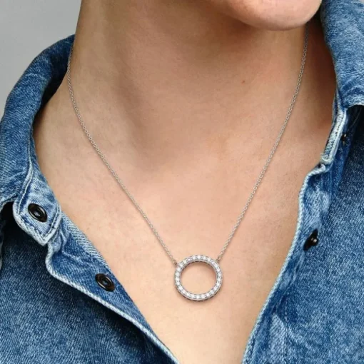 Collier Femme Pandora Signature Cercle Scintillant 590514CZ