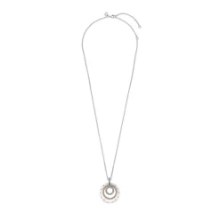 Collier Femme Pandora Signature Pendentif Cercles Bicolores 389483C01