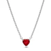 Collier Femme Pandora Timeless Pendant Halo Cœur Rouge Scintillant 392542C01