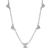 Collier Femme Pandora Timeless Chaîne Station Cœur Triple Pierre 393160C01