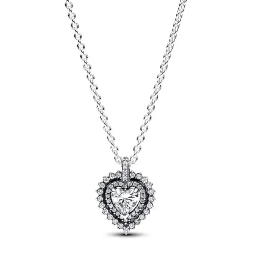 Collier Femme Pandora Timeless à Pendentif Halo Cœur Scintillant 393099C01