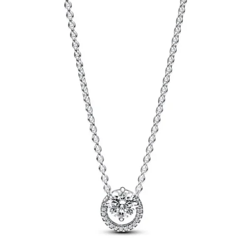 Collier Femme Pandora Timeless Pendentif Halo Rond Scintillant 391174C01