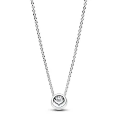 Collier Femme Pandora Timeless Pendentif Halo Rond Scintillant 391174C01