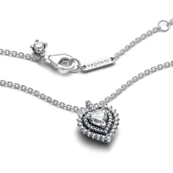 Collier Femme Pandora Timeless à Pendentif Halo Cœur Scintillant 393099C01
