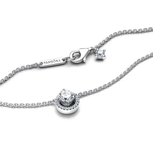 Collier Femme Pandora Timeless Pendentif Halo Rond Scintillant 391174C01
