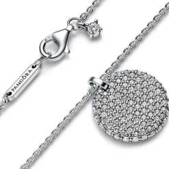 Collier Femme Pandora Timeless Pendentif Rond Pavé 392632C01