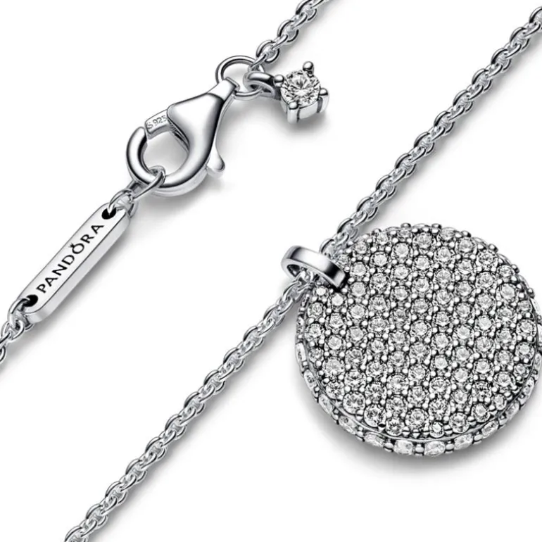 Collier Femme Pandora Timeless Pendentif Rond Pavé 392632C01