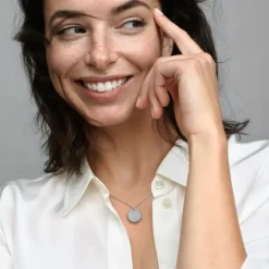 Collier Femme Pandora Timeless Pendentif Rond Pavé 392632C01