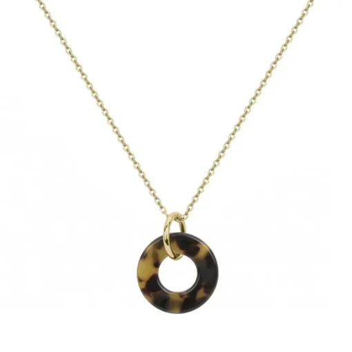 Collier Femme PHEBUS acier doré et acetate