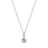 Collier Femme Solitaire ARGENT 925/1000 et Spinelle Bleue