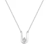 Collier Femme Solitaire EDORA ARGENT 925/1000 et Oxyde