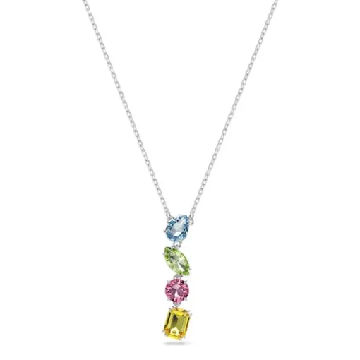 Collier Femme SWAROVSKI GEMA EN Y Métal Rhodié et Cristaux 5692421